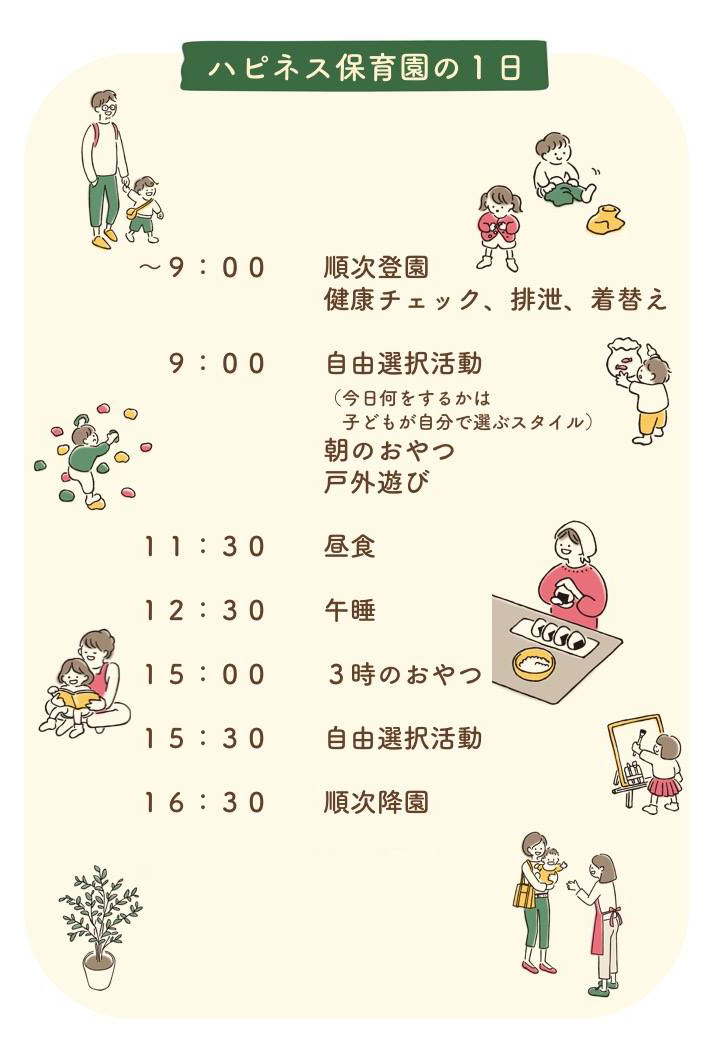 ハピネス保育園の1日